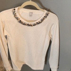 JCrew jewel neck sweatshirt